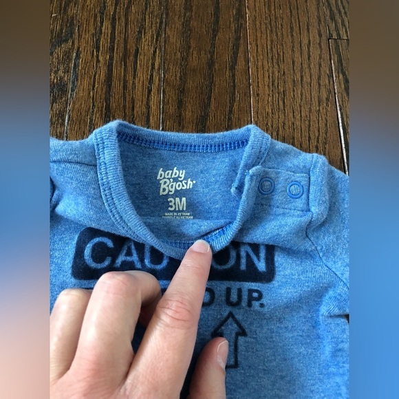 baby B’gosh Boys 3M Cotton Onesies Bundle (x2) w/ Velvet Graphic Sayings - VGUC! - Picture 5 of 7